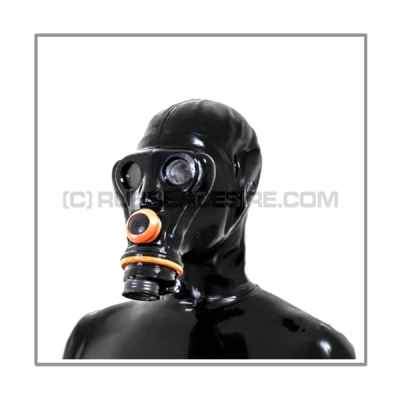 SIMIAN-gasmask-set TWIN-A-COLOR with separate openface-hood and sunglasses-stickers